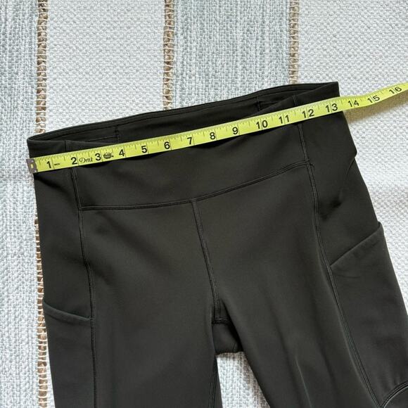 Lululemon Speed Up Crop 21" Olive Green High Rise Leggings Women’s Size 6 - Picture 6 of 8